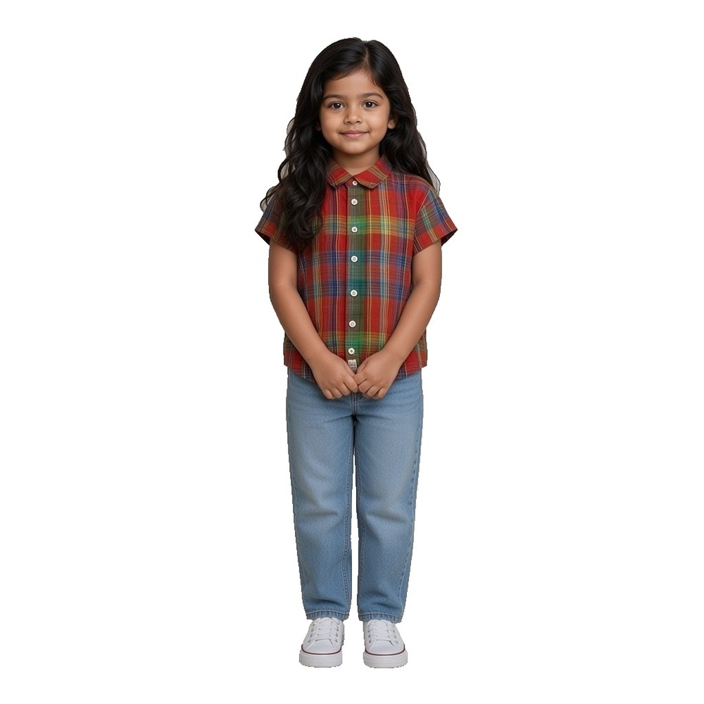 Polo Ralph Lauren Girls Multi-Color Plaid Short Sleeve Button-Down Shirt 3/3T
